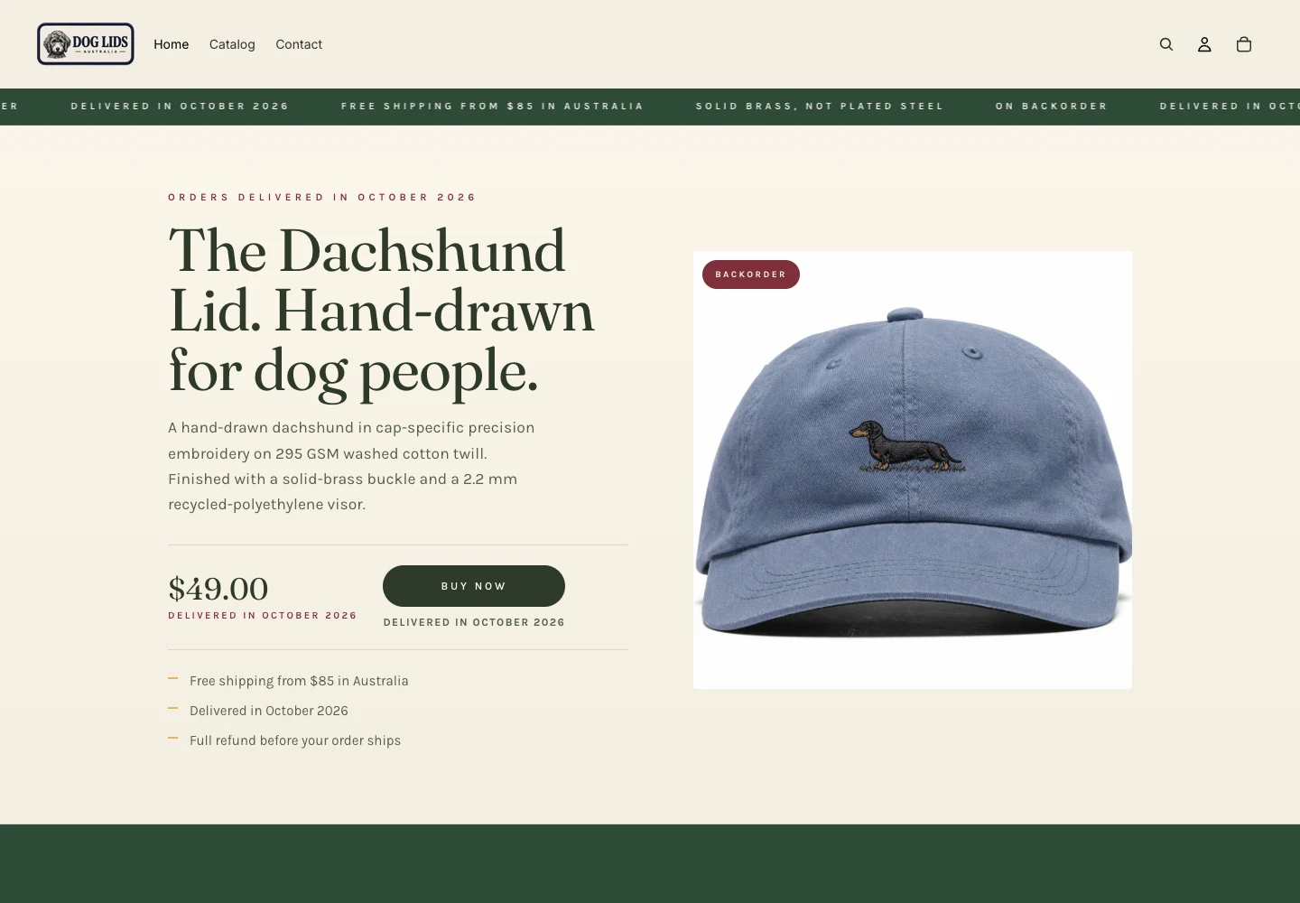 Dog Lids website preview